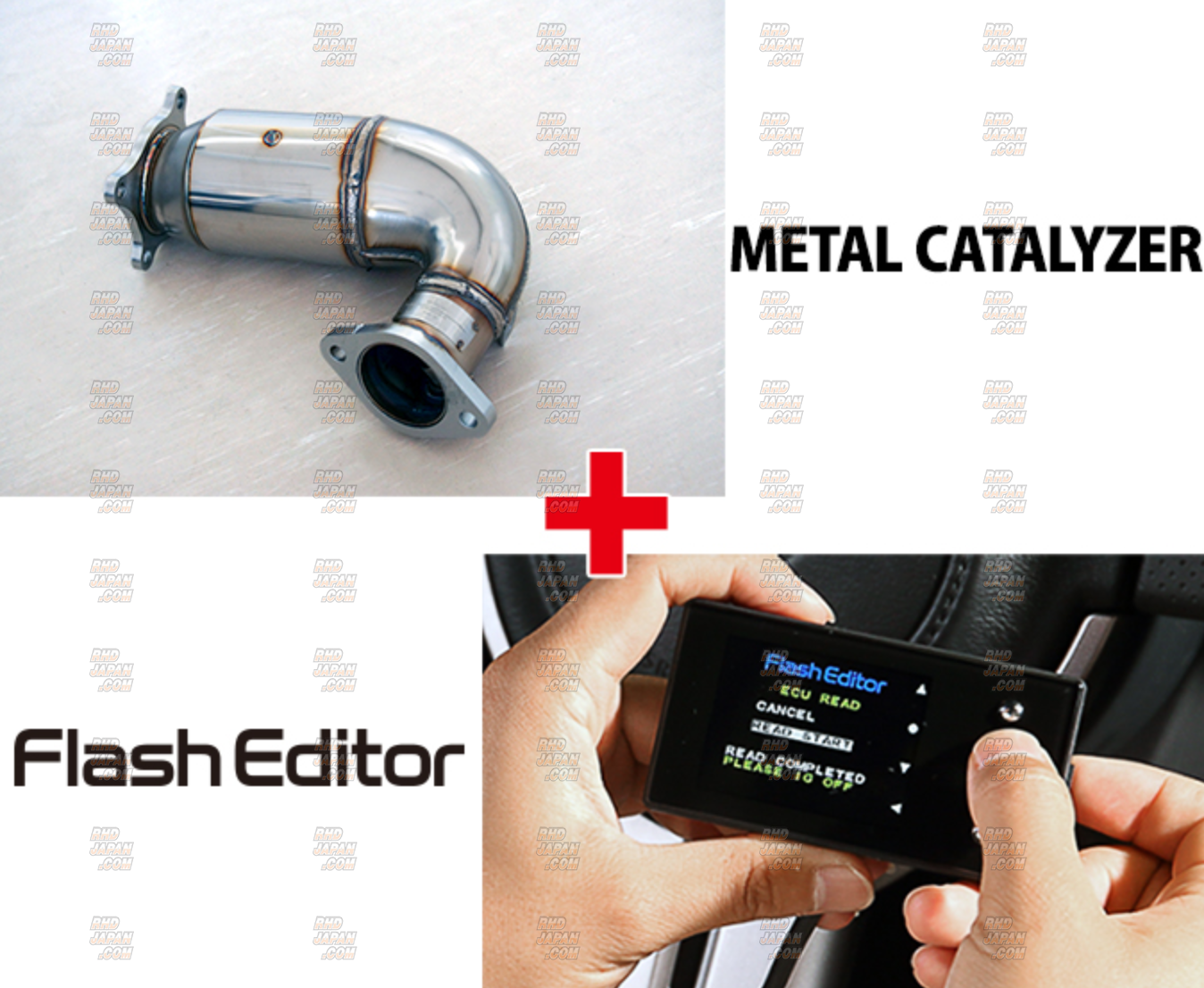 HKS Exhaust & ECU Package Metal Catalyzer with Flash Editor - VAG